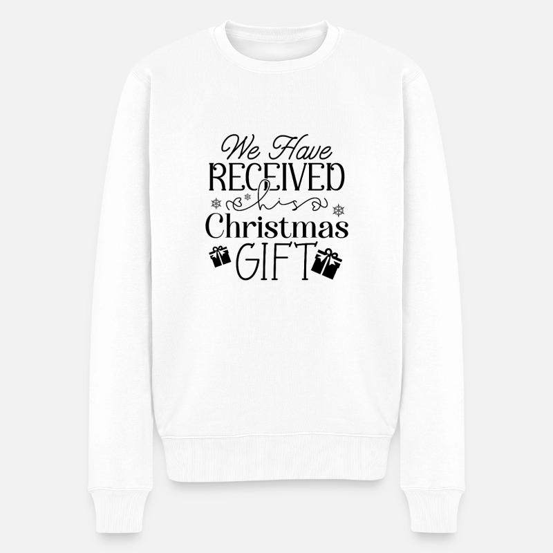 Nous avons reçu un cadeau - Pull Premium bio Homme - blanc