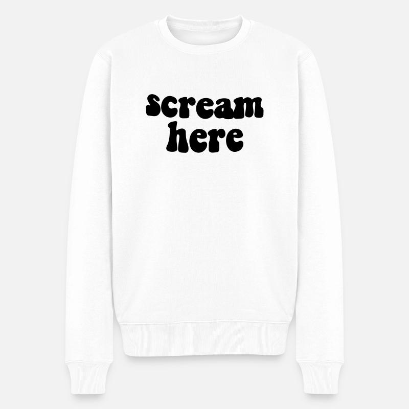 crie ici - Pull Premium bio Homme - blanc