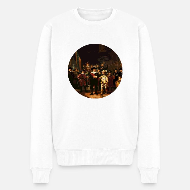 Die Tarnung der Nachtwache - Männer Premium Bio Pullover - Weiß