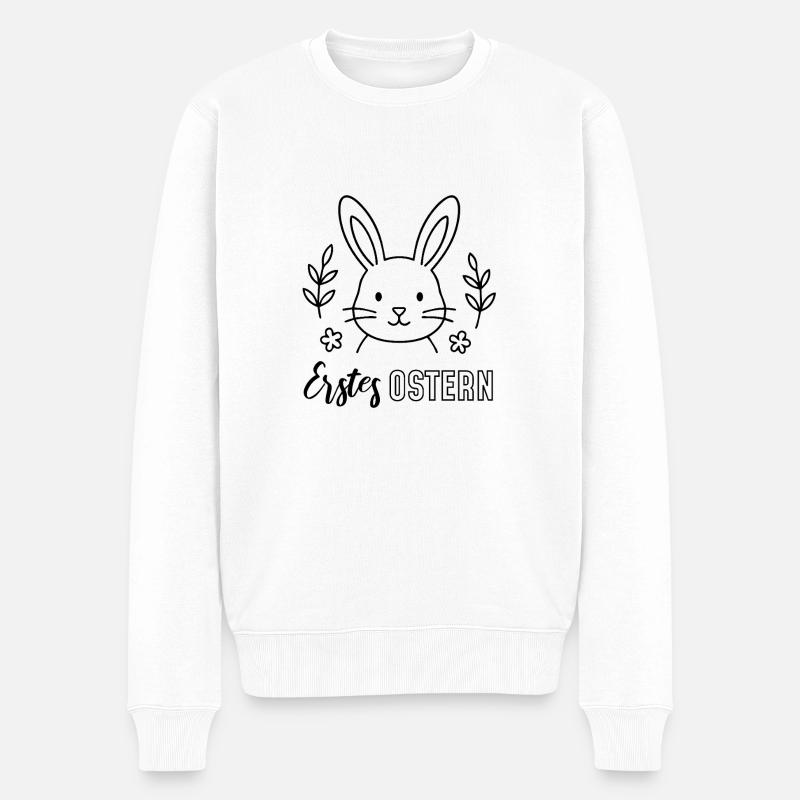 Première Pâques avec Bunny Head - Pull Premium bio Homme - blanc