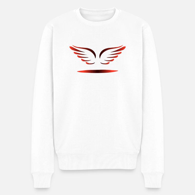 ENGELSFLÜGEL - Männer Premium Bio Pullover - Weiß