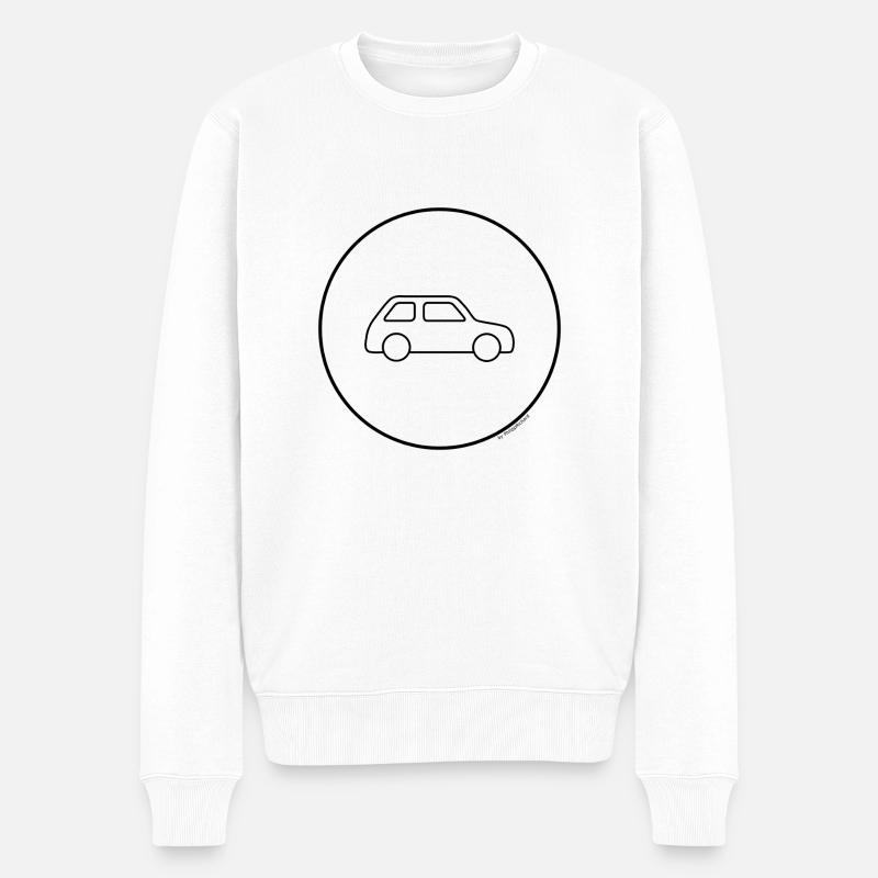 einfach ein Auto - Männer Premium Bio Pullover - Weiß