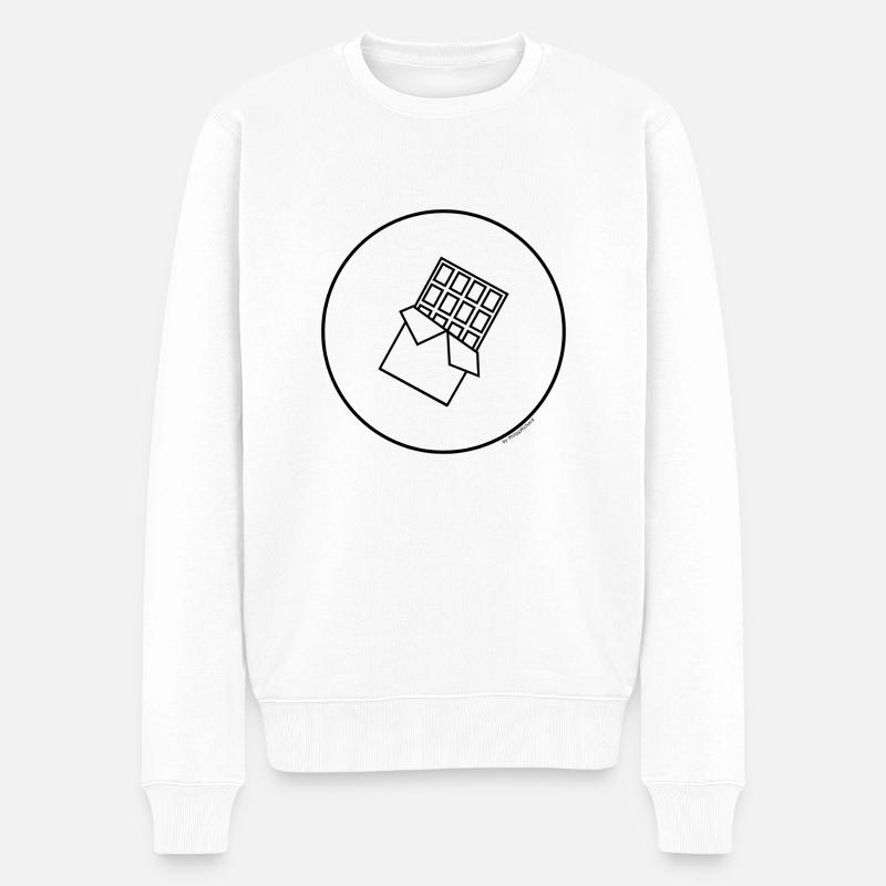 schokolade - Männer Premium Bio Pullover - Weiß