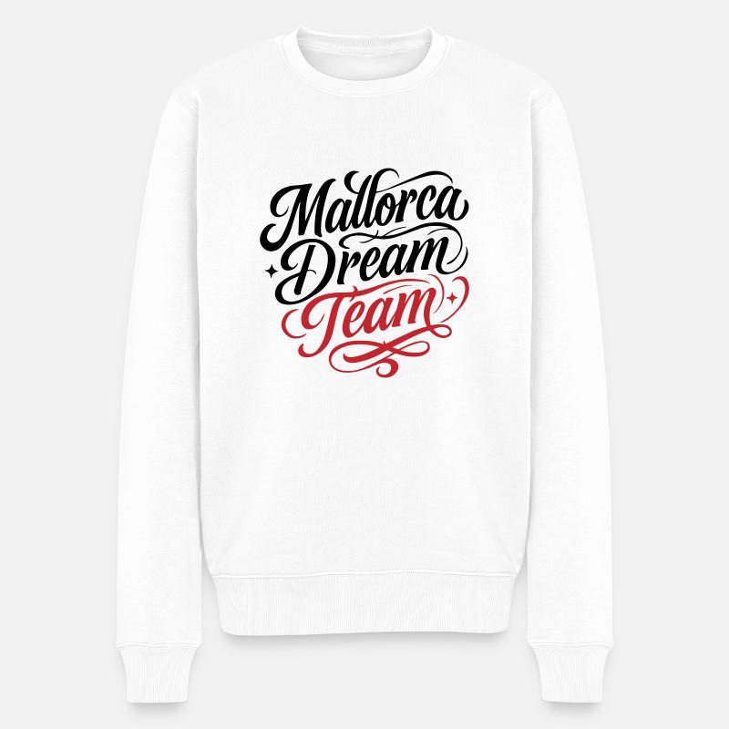 Mallorca Dream Team - Männer Premium Bio Pullover - Weiß