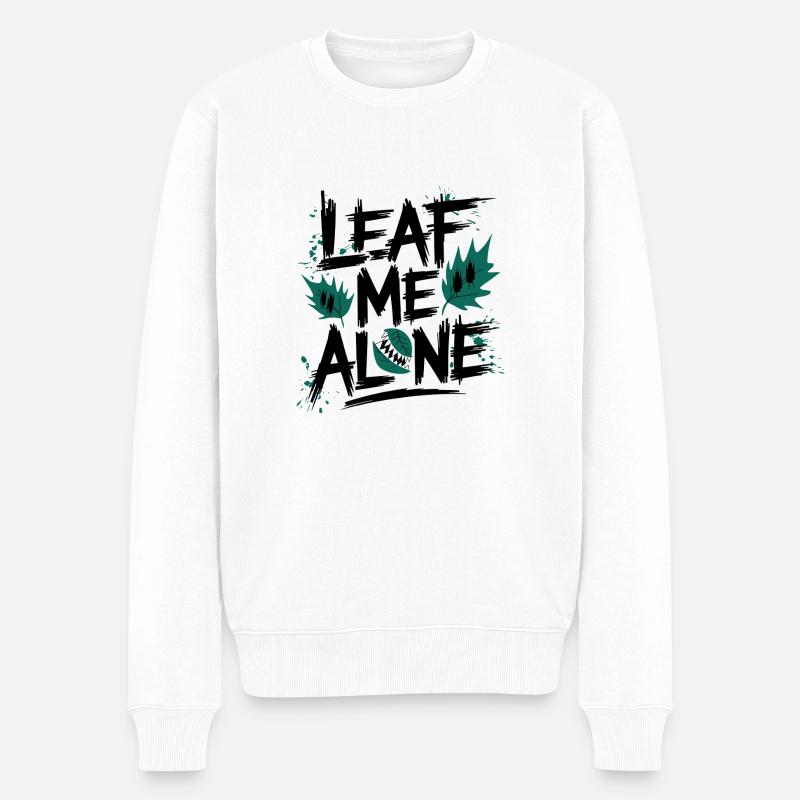 Feuille-moi seul - Pull Premium bio Homme - blanc