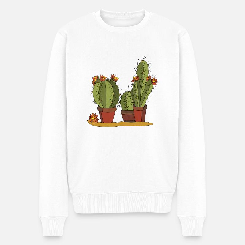 Flowers - Men's Premium Organic Jumper - white