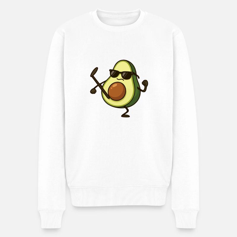 avocado karate - Männer Premium Bio Pullover - Weiß