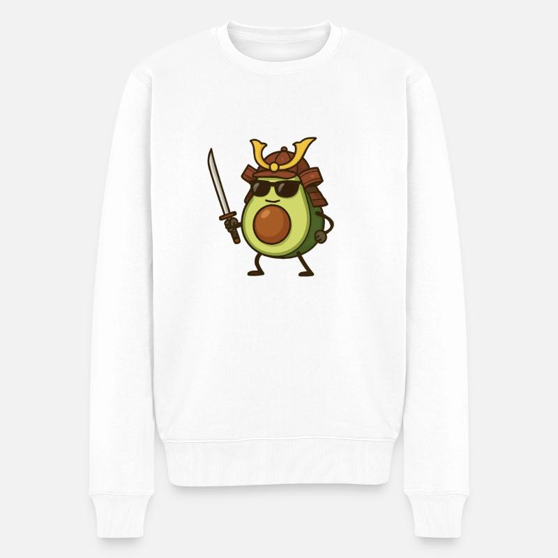 Avocat Samouraï - Pull Premium bio Homme - blanc