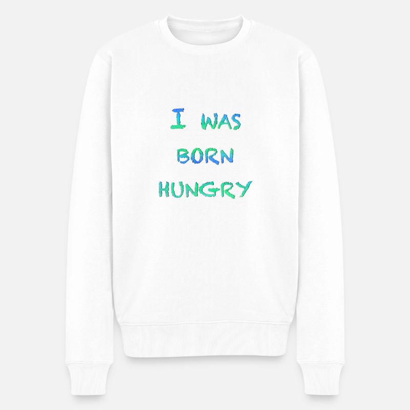 Né affamé - Pull Premium bio Homme - blanc