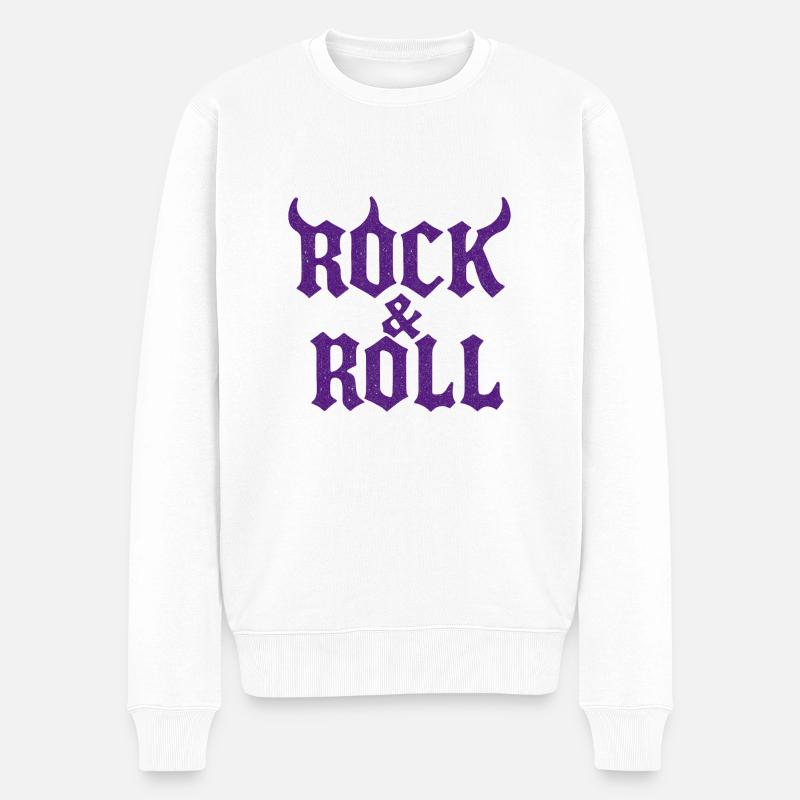 Rock and roll avec des cuivres - Pull Premium bio Homme - blanc