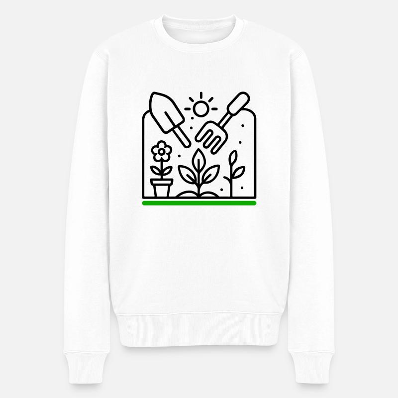 Symbole de pépinière de jardin - Pull Premium bio Homme - blanc
