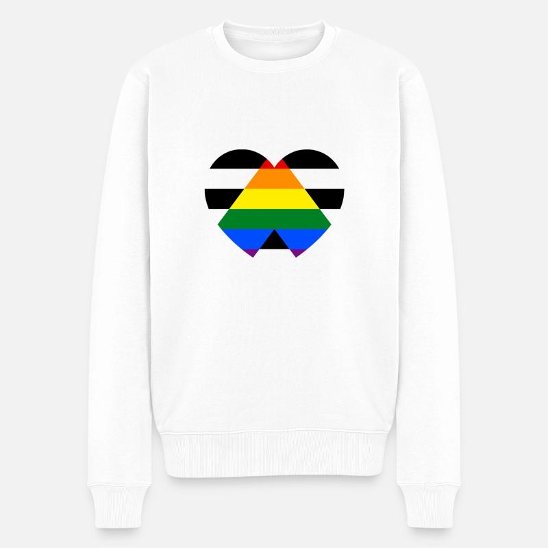Cœur de ruelle droite - Pull Premium bio Homme - blanc