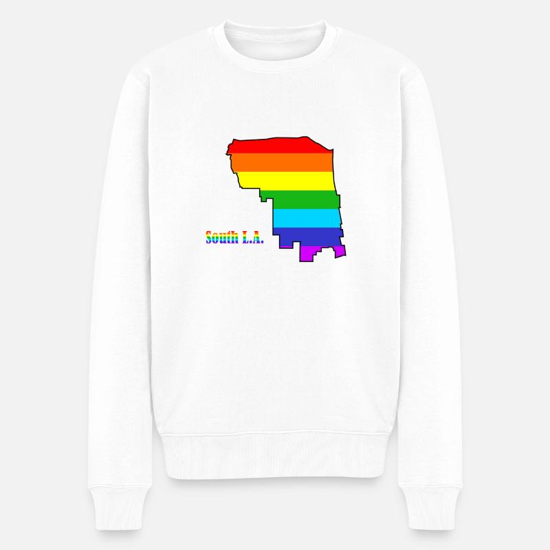 Arc-en-ciel du sud de L.A. - Pull Premium bio Homme - blanc