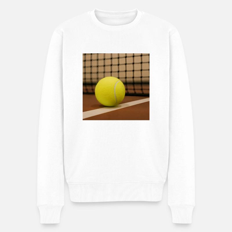 Sportarten - Tennis - Männer Premium Bio Pullover - Weiß