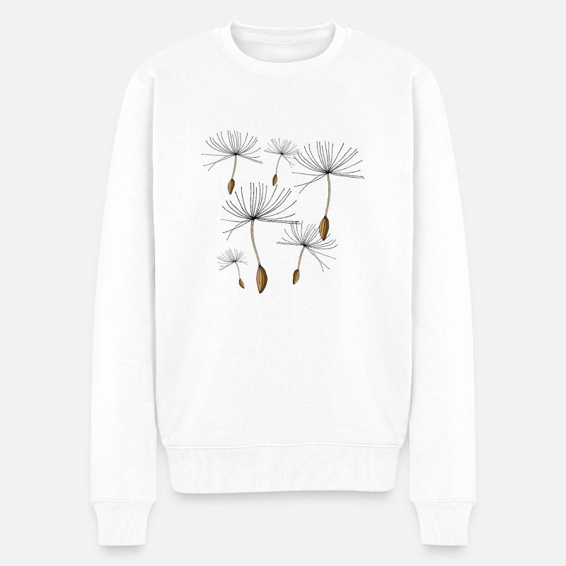 Löwenzahn - Männer Premium Bio Pullover - Weiß