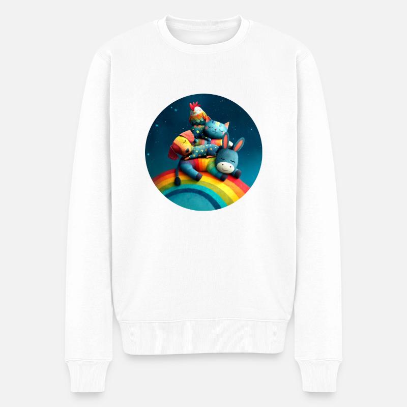Stadtmusikanten "Dreamy" - Männer Premium Bio Pullover - Weiß