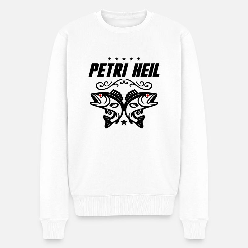 Pêche au Peil de Petri - Pull Premium bio Homme - blanc