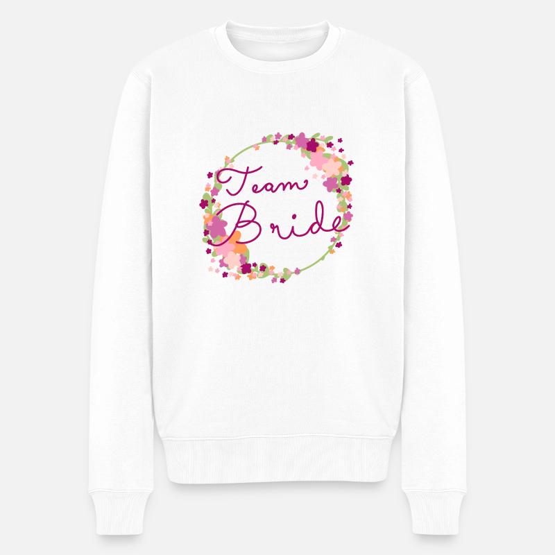 Team Bride /Team Braut - Männer Premium Bio Pullover - Weiß