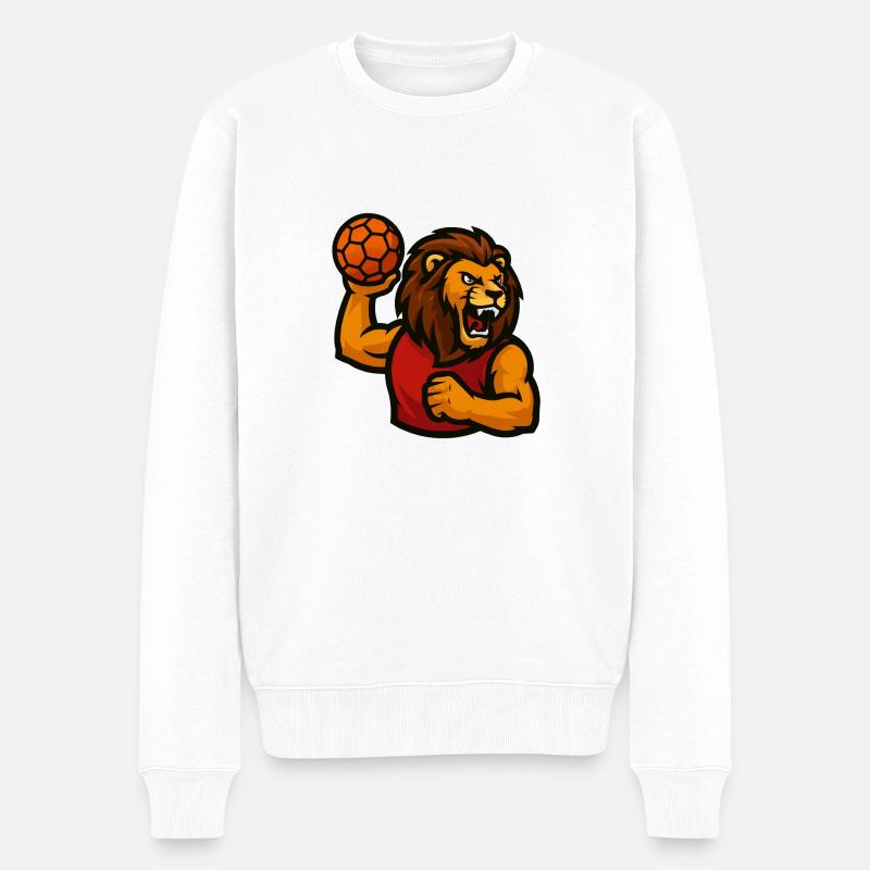 Bande dessinée Lion Handball - Pull Premium bio Homme - blanc
