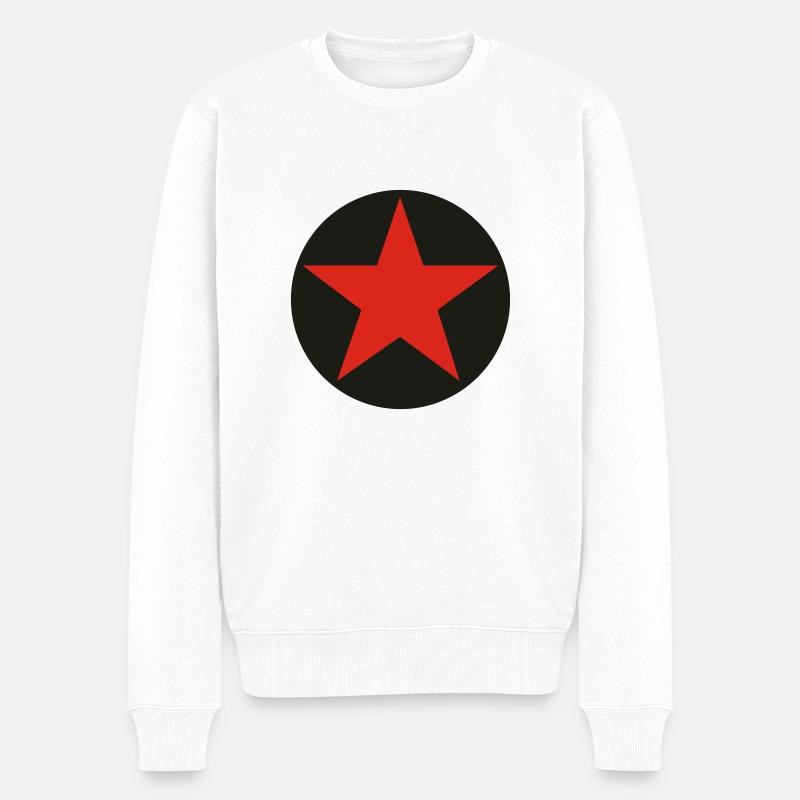 SternKreis 2col - Männer Premium Bio Pullover - Weiß