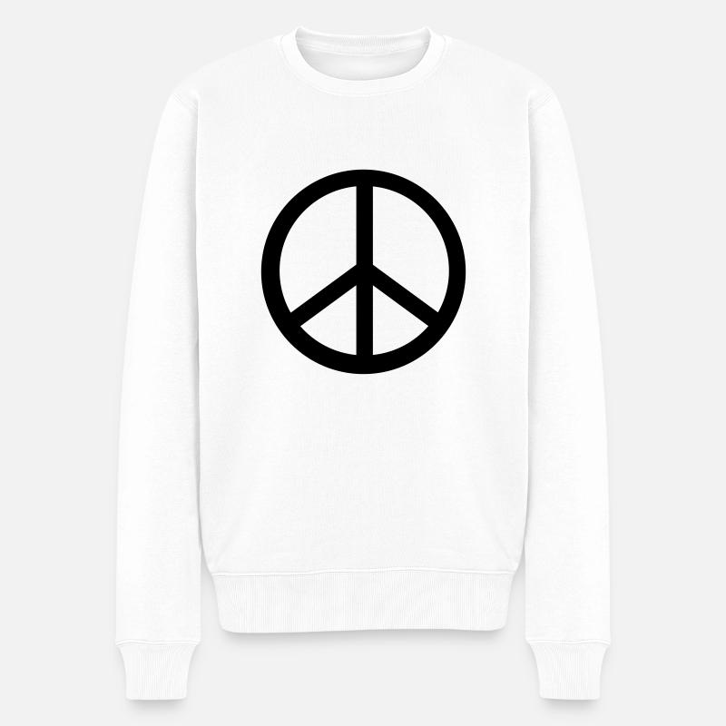 Peace - Pull Premium bio Homme - blanc