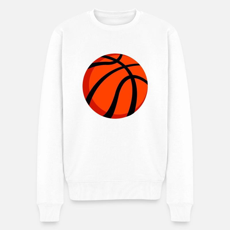 B-Ball - Männer Premium Bio Pullover - Weiß