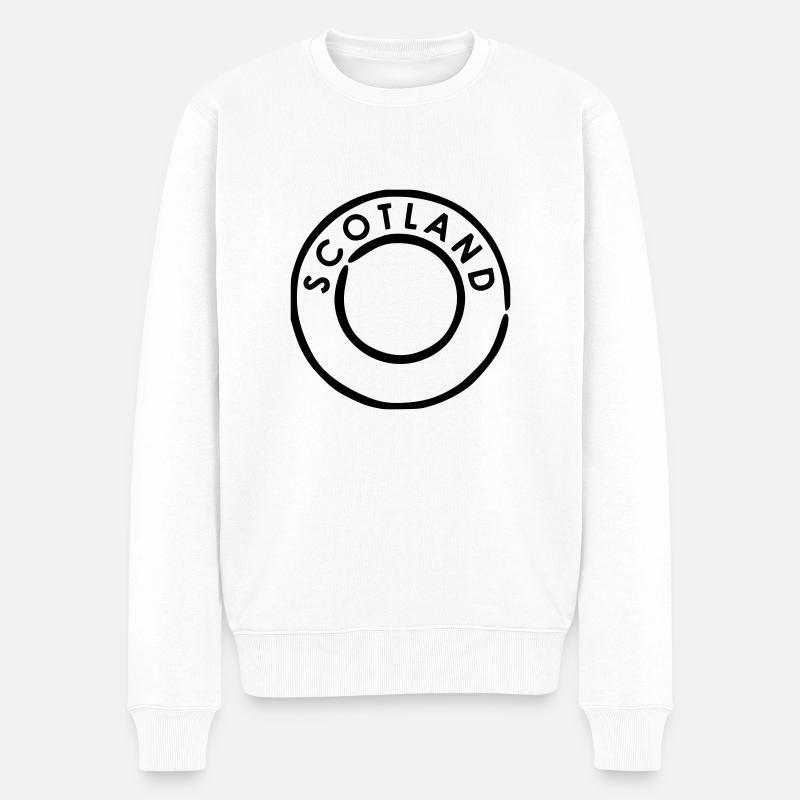 Schottland - Männer Premium Bio Pullover - Weiß