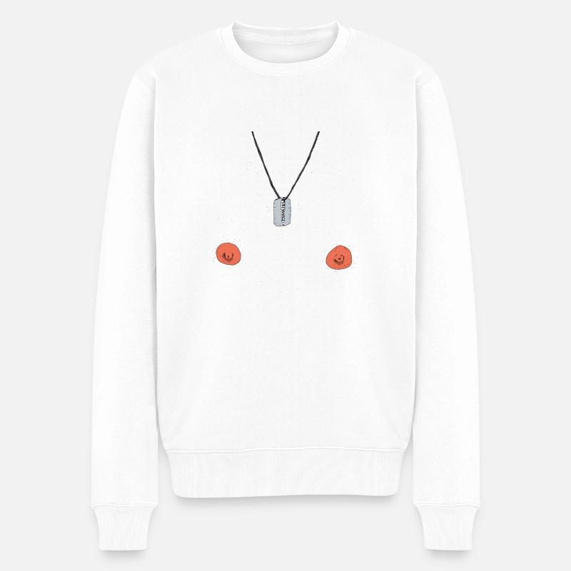 francis imberbe - Pull Premium bio Homme - blanc