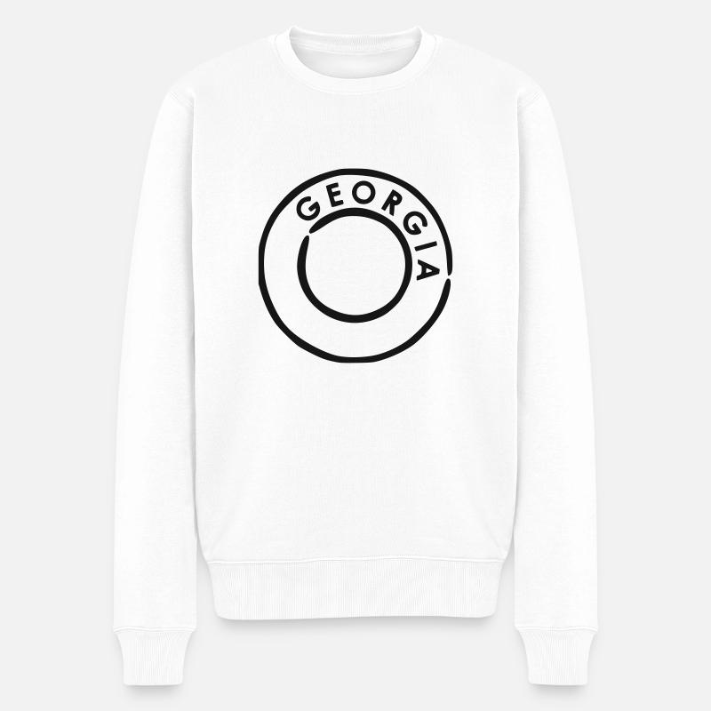 Georgia - Männer Premium Bio Pullover - Weiß