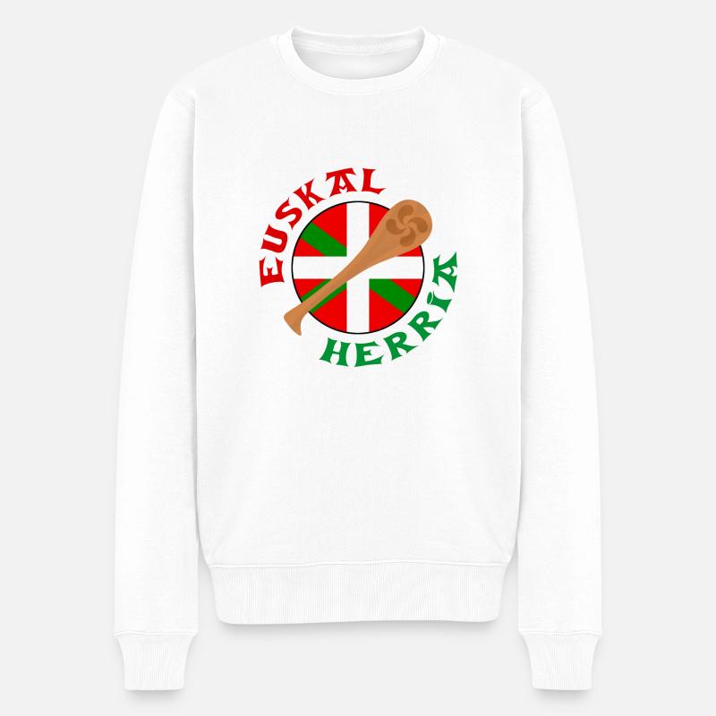 Baskische Land - Männer Premium Bio Pullover - Weiß