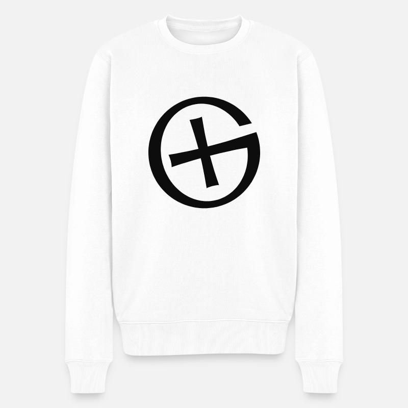 Geocaching libre Logo - Pull Premium bio Homme - blanc