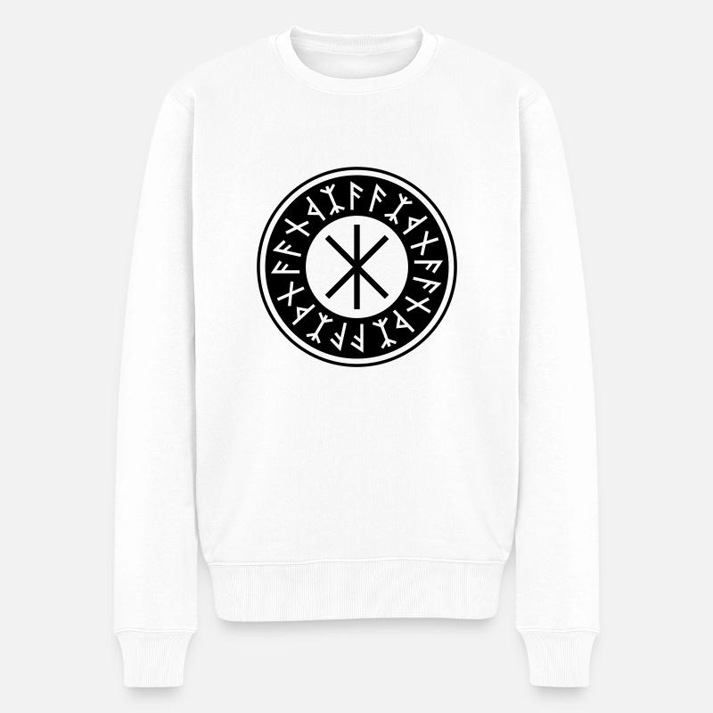 odins_schutz - Männer Premium Bio Pullover - Weiß