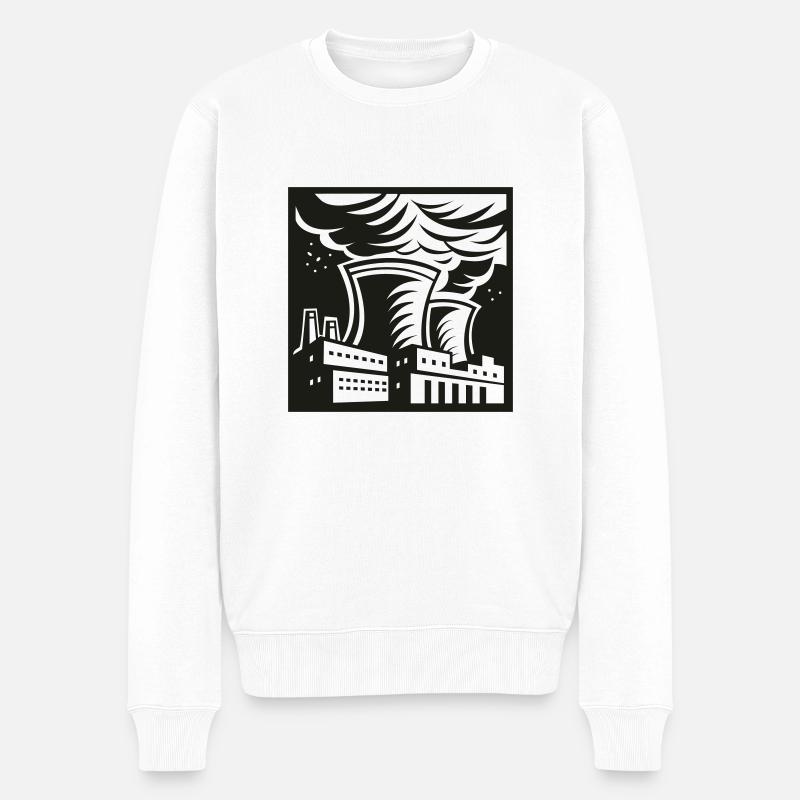 kraftwerk - Männer Premium Bio Pullover - Weiß
