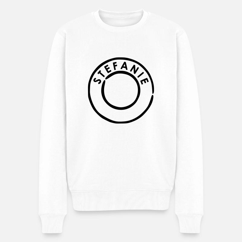 Stefanie - Männer Premium Bio Pullover - Weiß