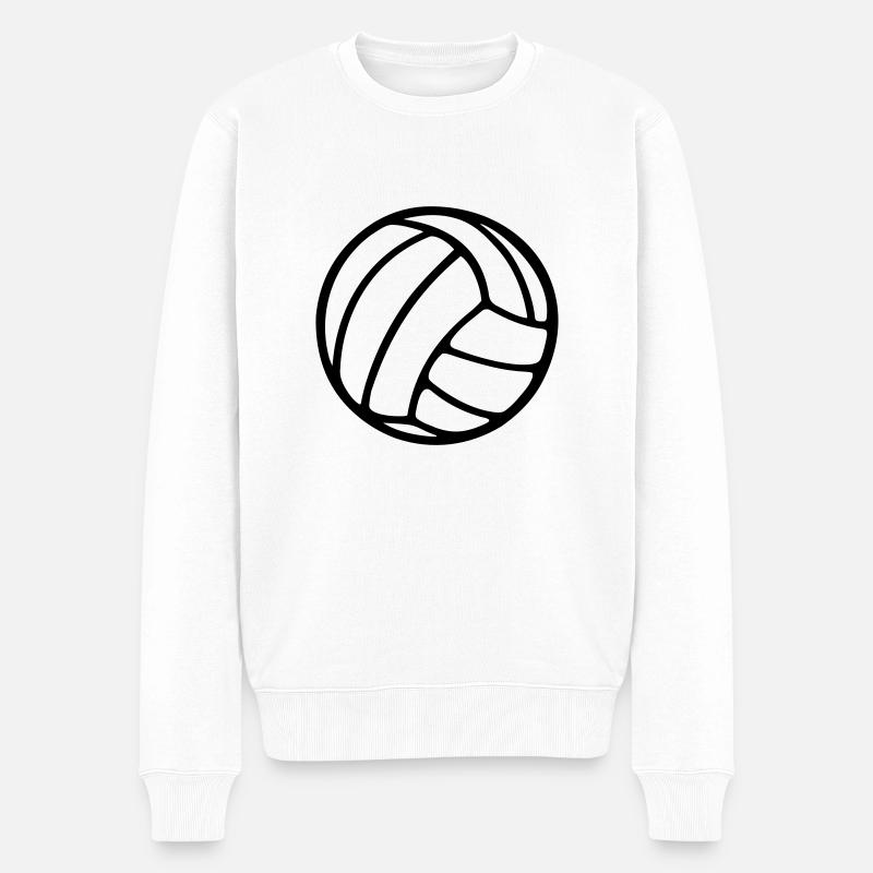 volleyball - Männer Premium Bio Pullover - Weiß