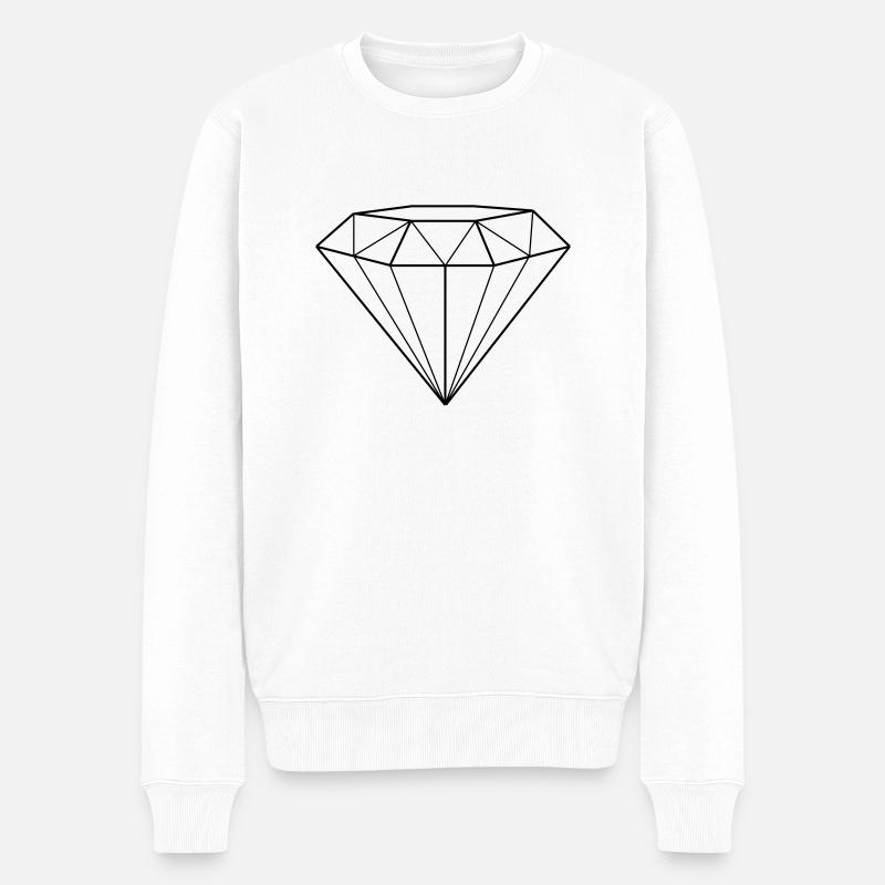 diamant - Pull Premium bio Homme - blanc
