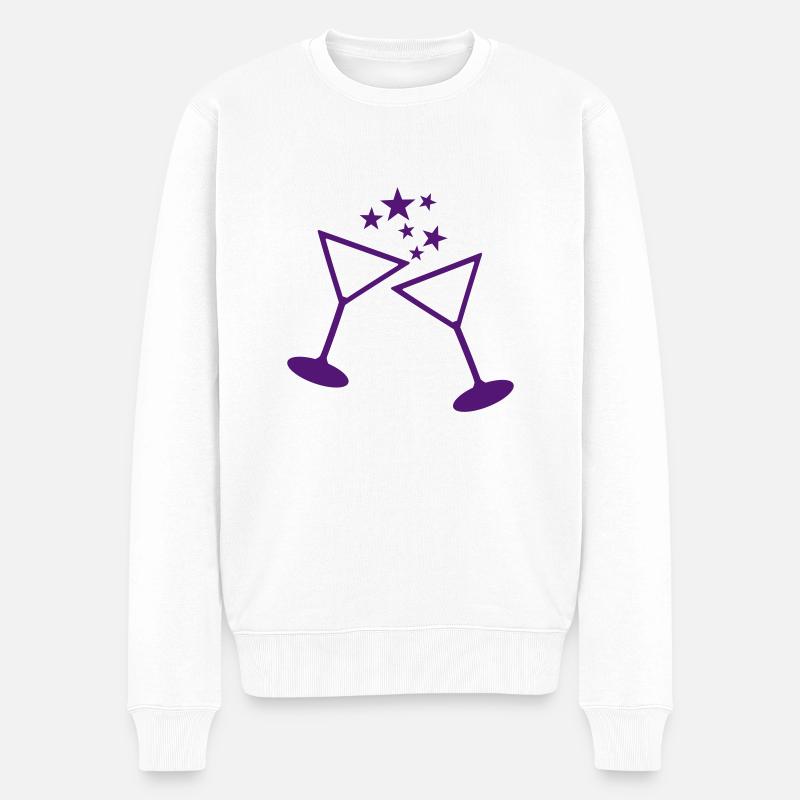 Party - Männer Premium Bio Pullover - Weiß