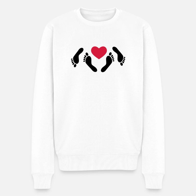 Füße - Sex - Männer Premium Bio Pullover - Weiß