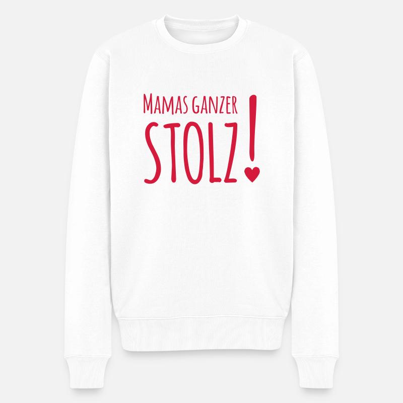 Mamas ganzer Stolz (dh) - Männer Premium Bio Pullover - Weiß