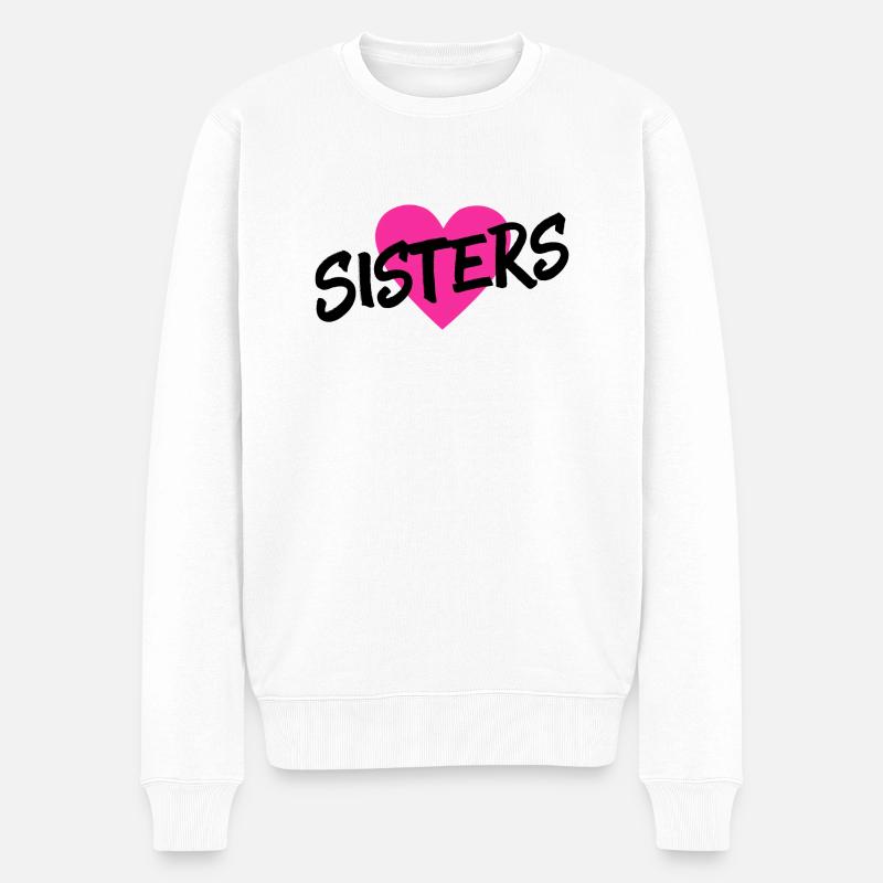 SISTERS - Männer Premium Bio Pullover - Weiß