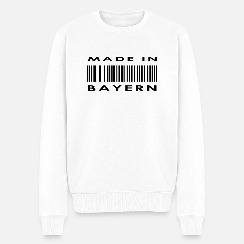 Made in Bayern - Männer Premium Bio Pullover - Weiß