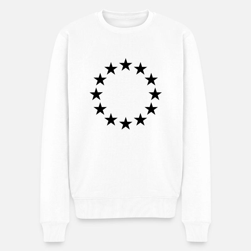 stern kreis - Männer Premium Bio Pullover - Weiß