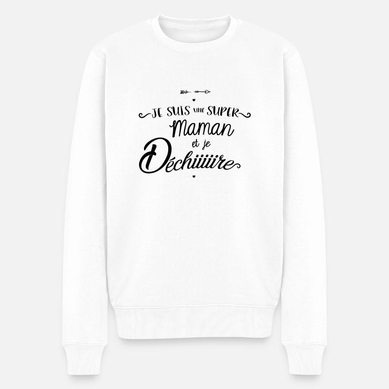 Super maman - Pull Premium bio Homme - blanc