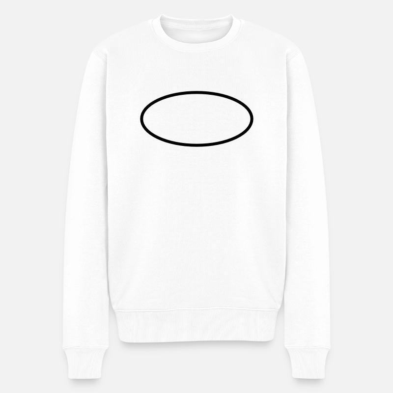 Mathematik Symbol - Ellipse - Männer Premium Bio Pullover - Weiß