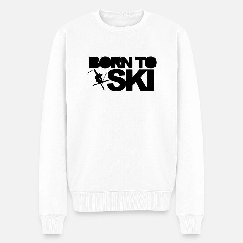 Born To Ski - Pull Premium bio Homme - blanc