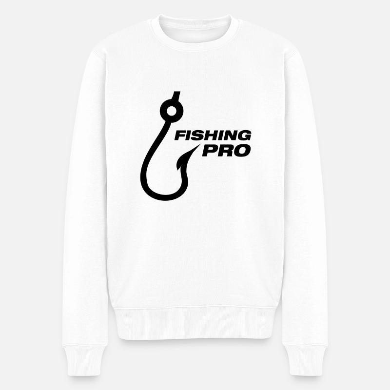 fishing_pro_f1 - Männer Premium Bio Pullover - Weiß