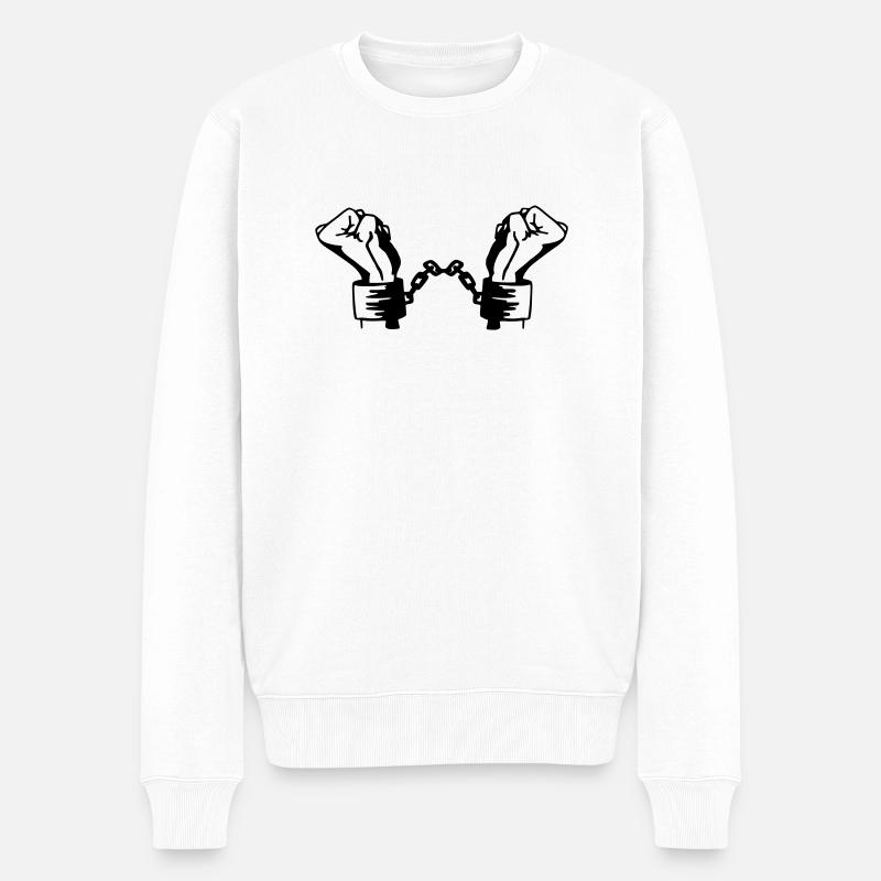 Esclavage - Pull Premium bio Homme - blanc