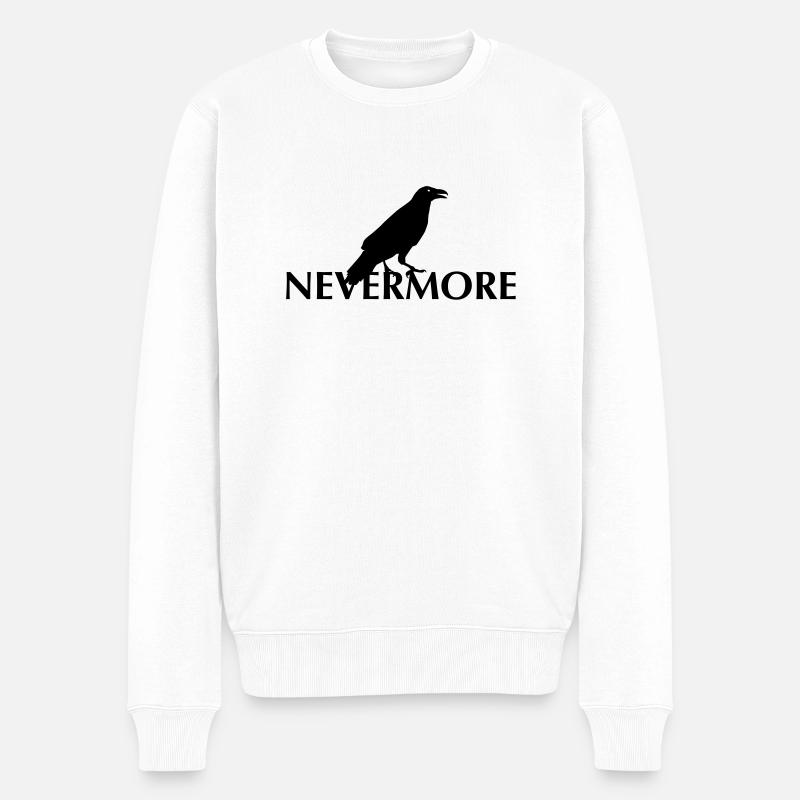 Nevermore-2 - Männer Premium Bio Pullover - Weiß