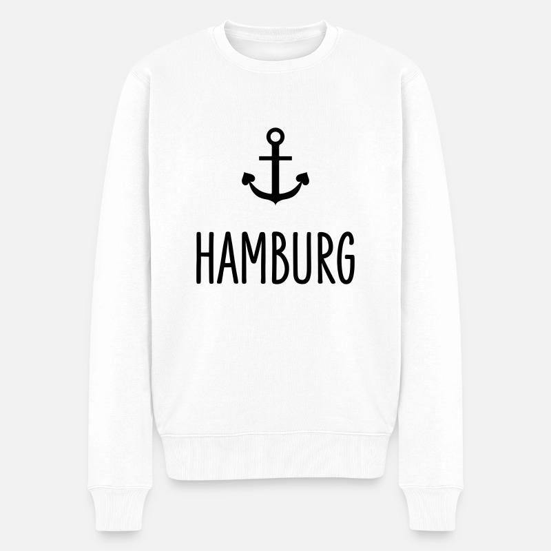 Hambourg Anker - Pull Premium bio Homme - blanc