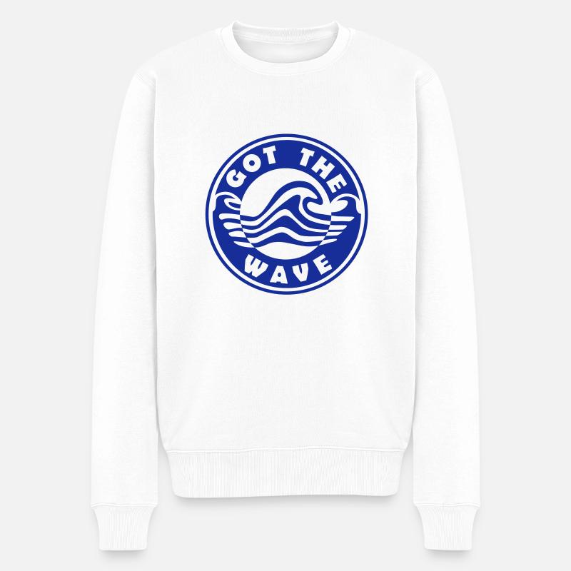 Got the Wave Wellenlogo - Männer Premium Bio Pullover - Weiß